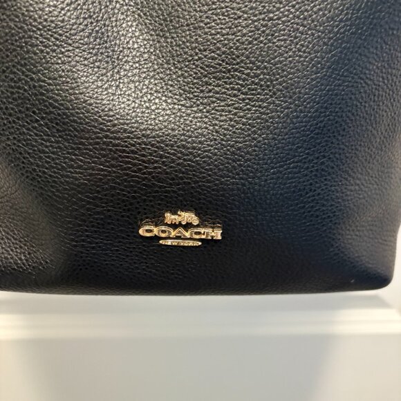 Coach Pebbled Leather Hobo Shoulder Bag – Black – Style C2818 - EUC - Picture 4 of 10